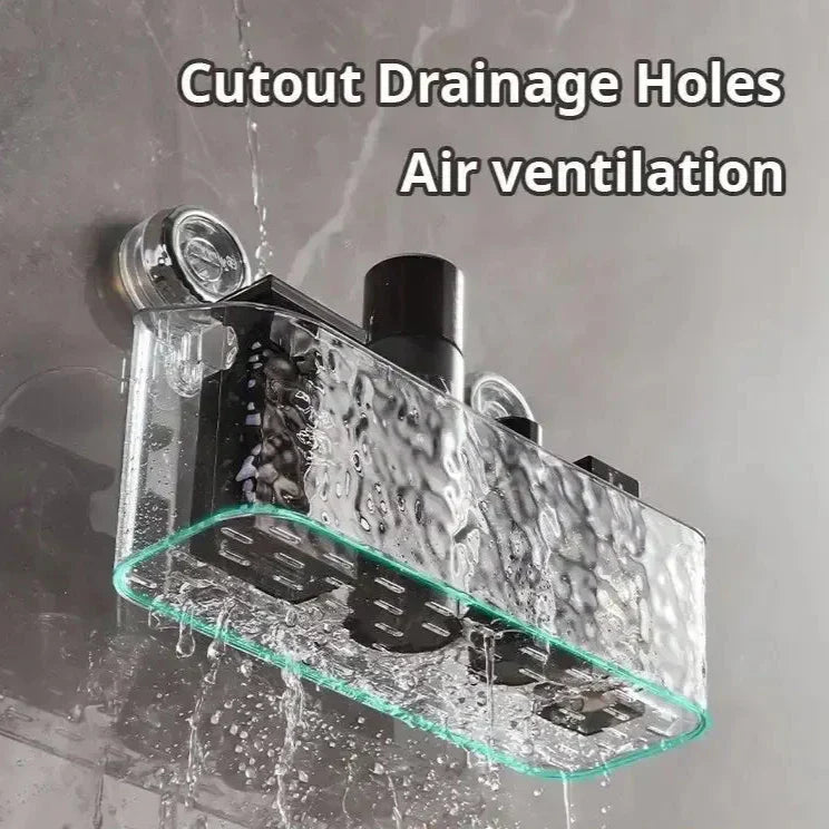 Πρακτική τοίχου ράφι χωρίς τρύπημα για μπάνιο